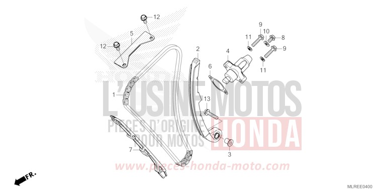 CAM CHAIN/TENSIONER for Hornet 500 MAT GUNPOWDER BLACK METALLIC (NH436) from 2024